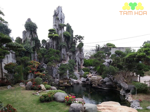 Hòn non bộ đơn giản kết hợp nuôi cá