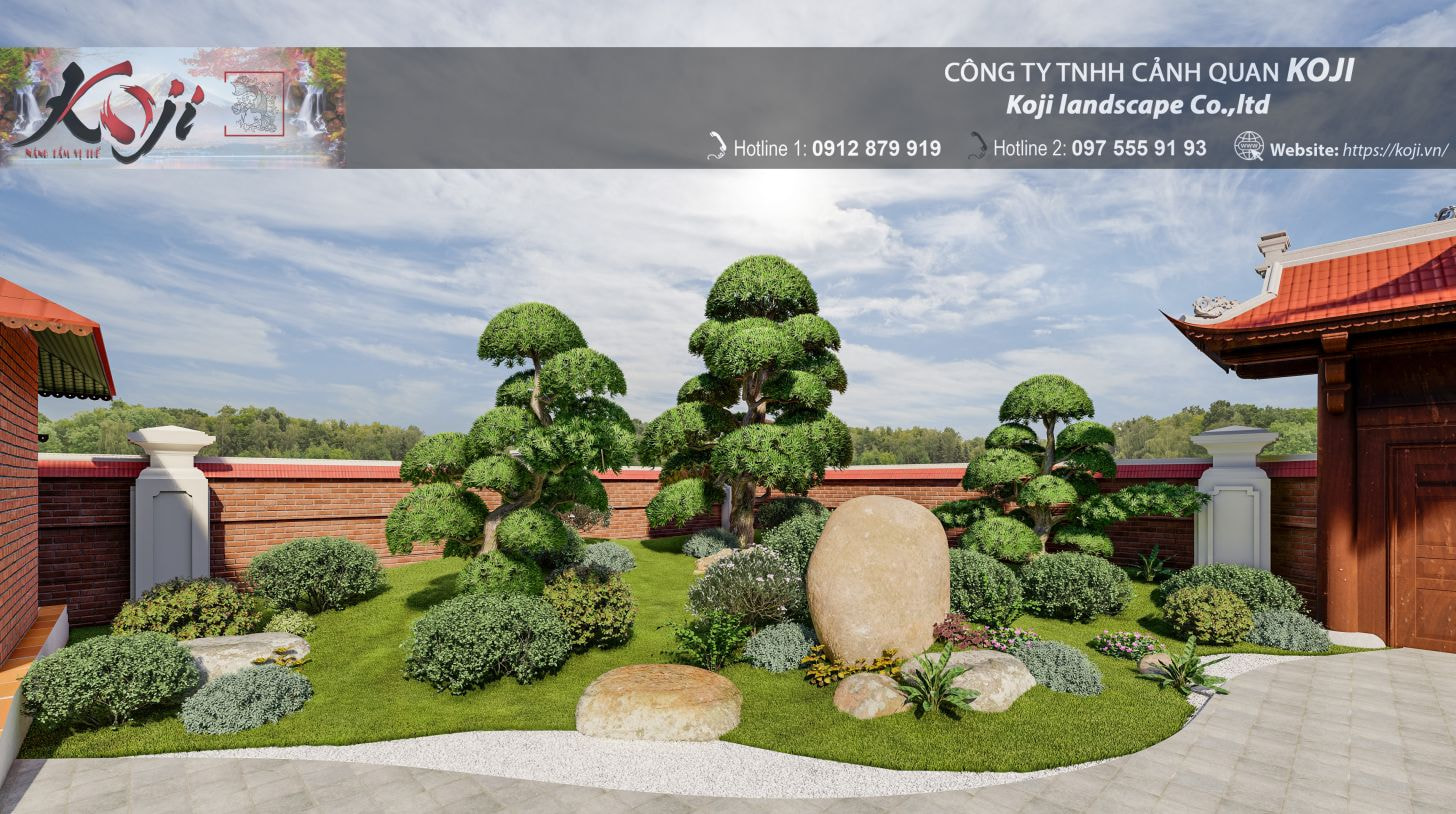 Thiết kế nhà có sân vườn ở giữa