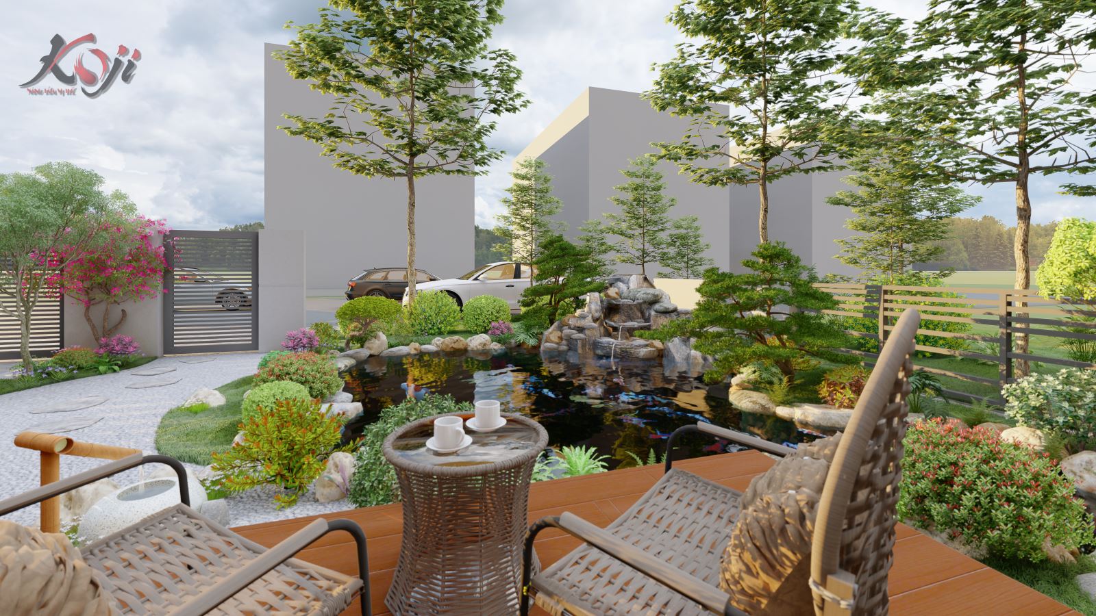 thiết kế sân vườn