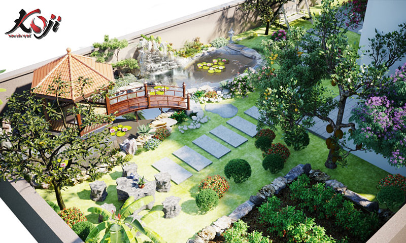 Thiết kế sân vườn biệt thự