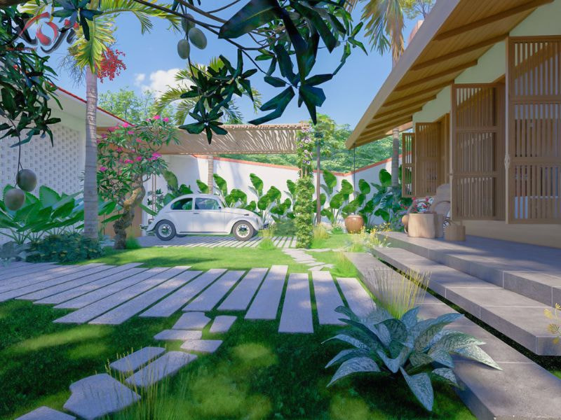 thiết kế sân vườn