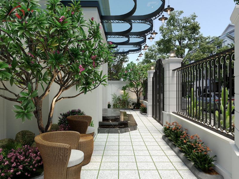 thiết kế sân vườn