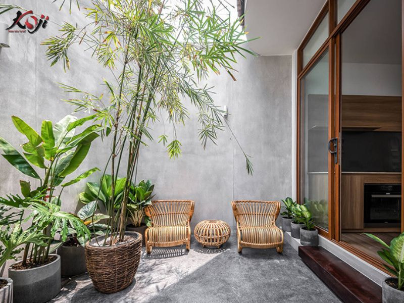 Thiết kế sân vườn nhà ống