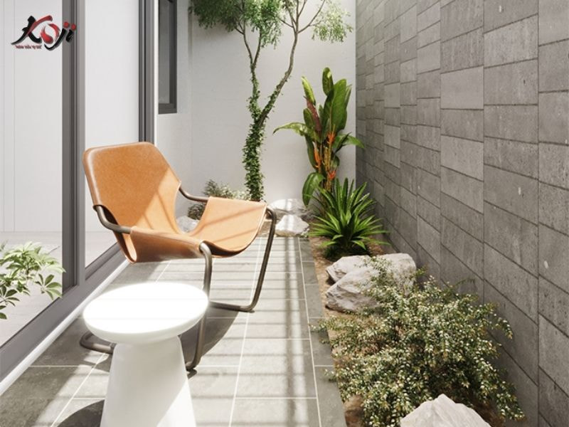 Thiết kế sân vườn nhà ống