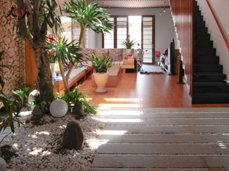 Thiết kế sân vườn nhà ống