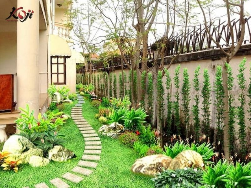 Thiết kế sân vườn nhà ống