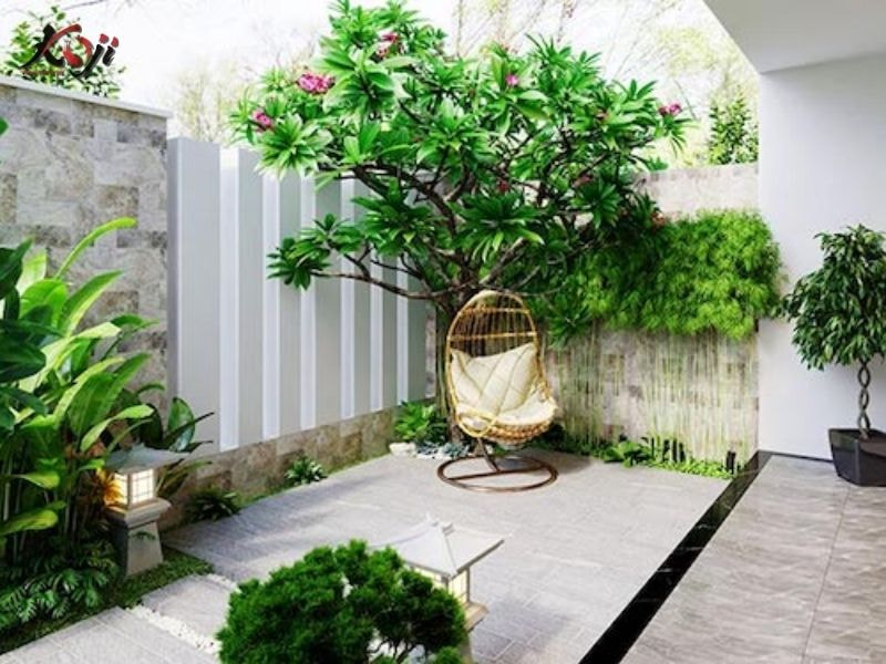 Thiết kế sân vườn nhà ống