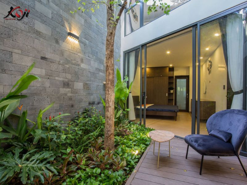 Thiết kế sân vườn nhà ống