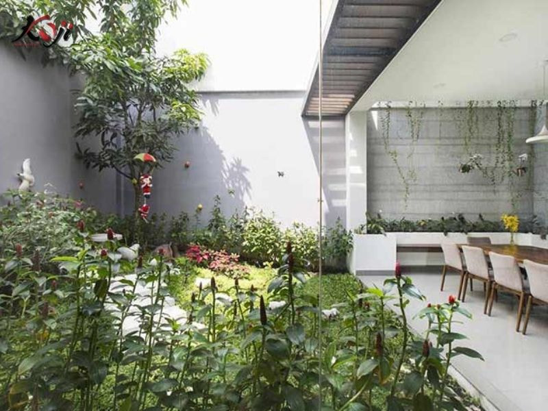 Thiết kế sân vườn nhà ống