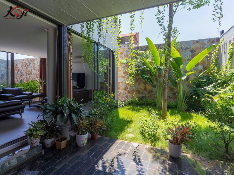 Thiết kế sân vườn nhà ống