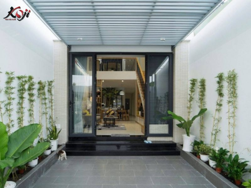 Thiết kế sân vườn nhà ống