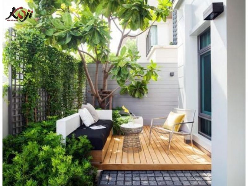 Thiết kế sân vườn nhà ống