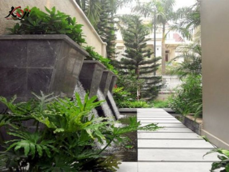 Thiết kế sân vườn nhà ống