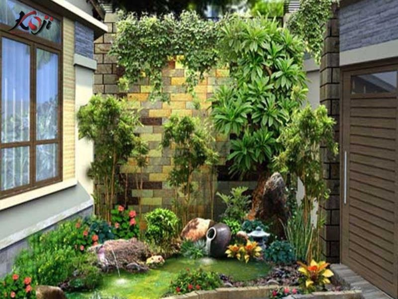 Thiết kế sân vườn nhà ống