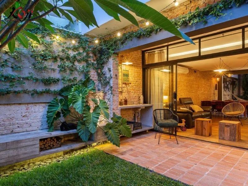 Thiết kế sân vườn nhà ống