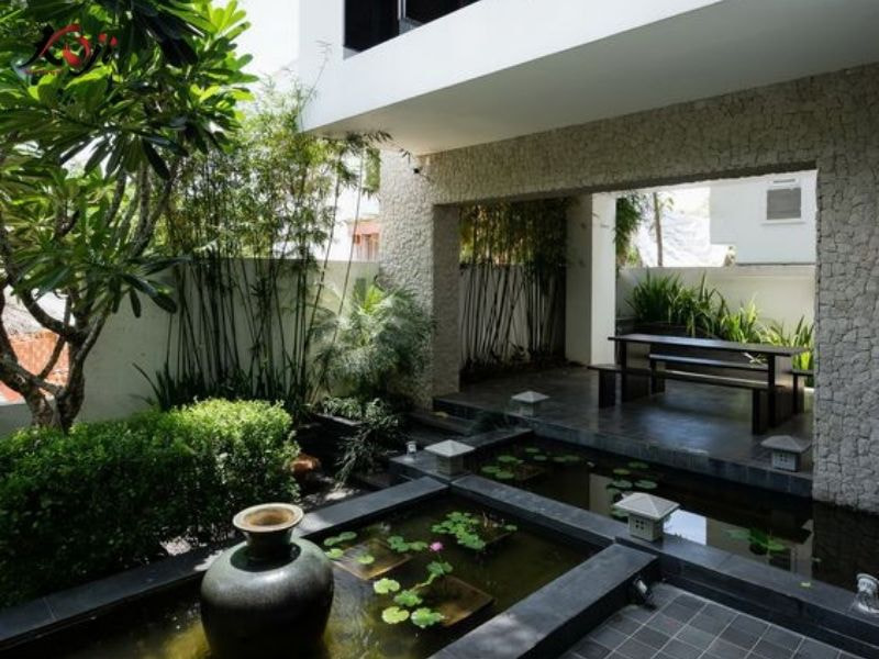 Thiết kế sân vườn nhà ống