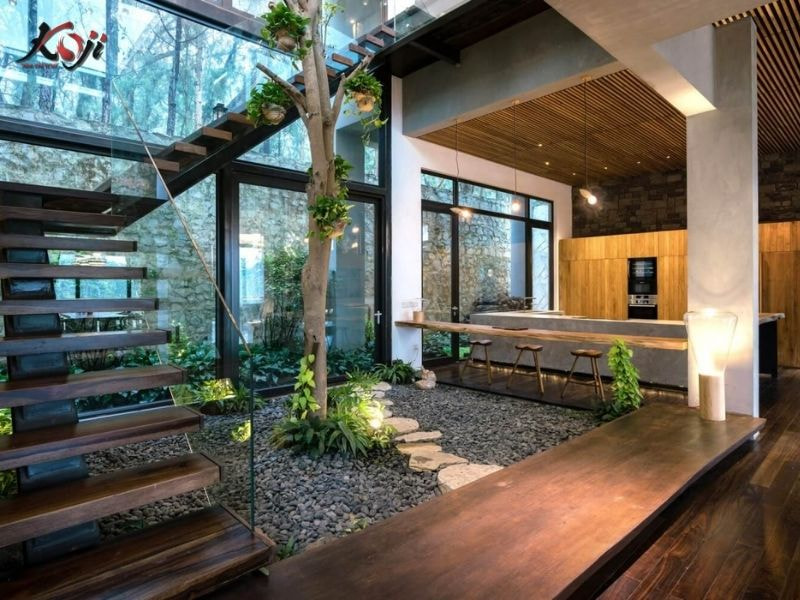 Thiết kế sân vườn nhà ống