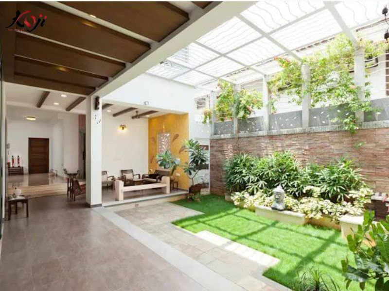 Thiết kế sân vườn nhà ống