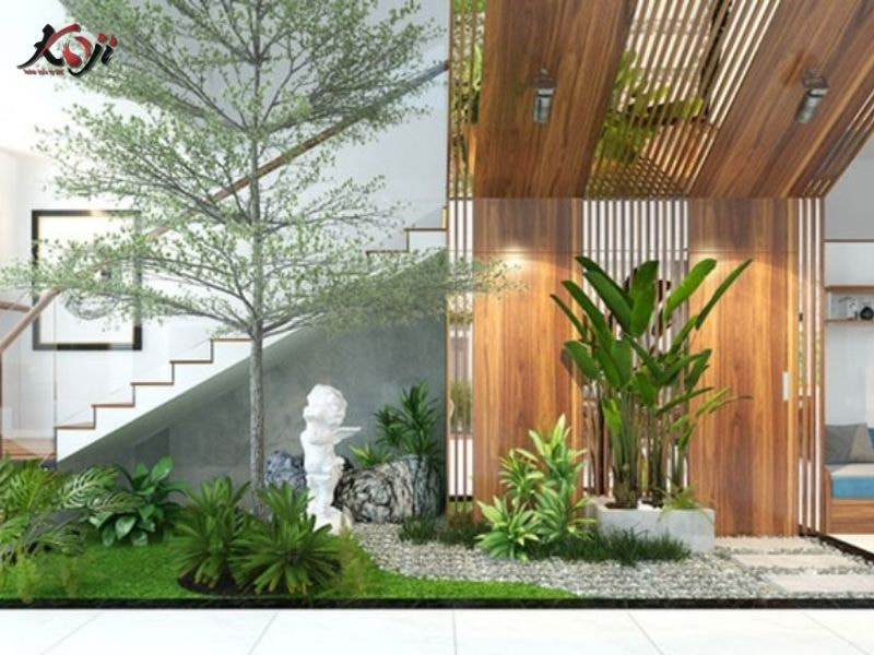 Thiết kế sân vườn nhà ống