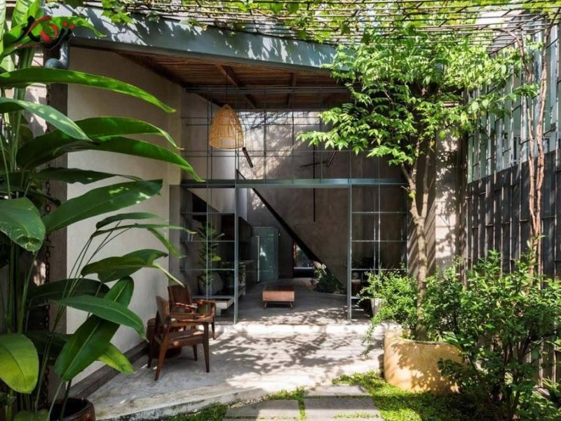 Thiết kế sân vườn nhà ống