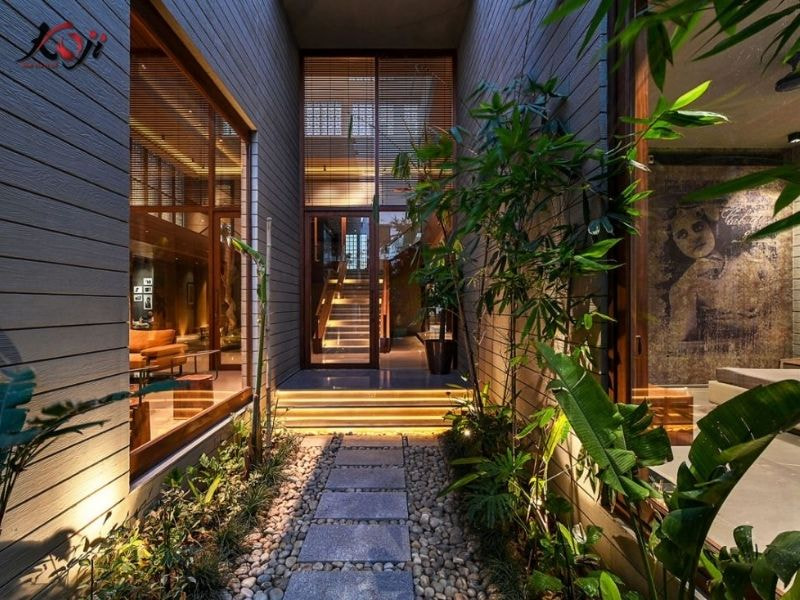 Thiết kế sân vườn nhà ống