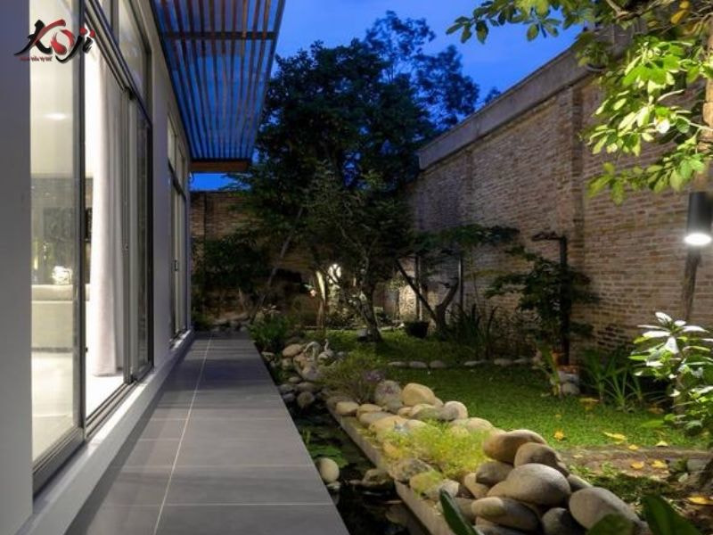 Thiết kế sân vườn nhà ống