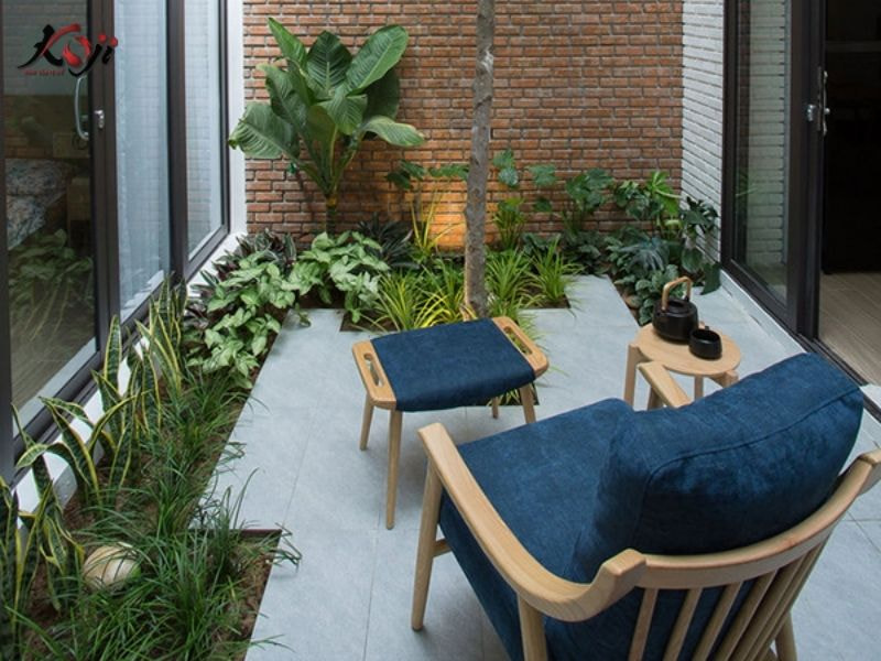 Thiết kế sân vườn nhà ống