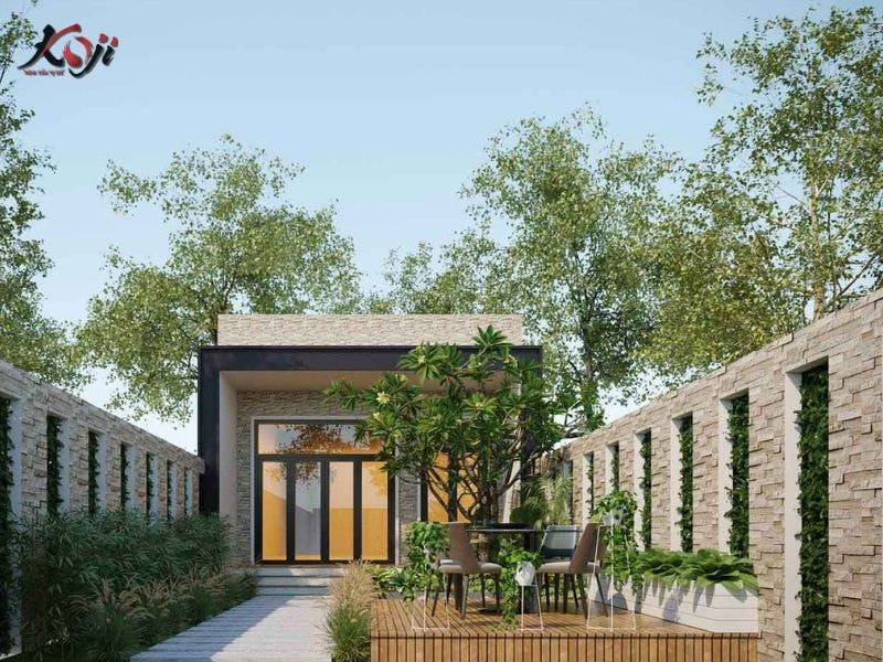 Thiết kế sân vườn nhà ống