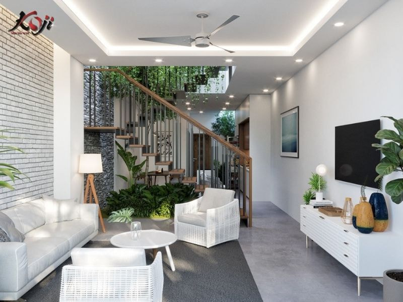 Thiết kế sân vườn nhà ống