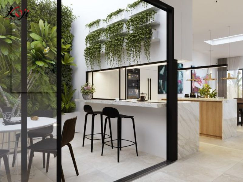 Thiết kế sân vườn nhà ống