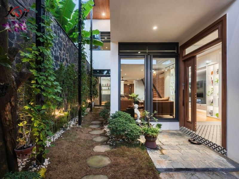 Thiết kế sân vườn nhà ống