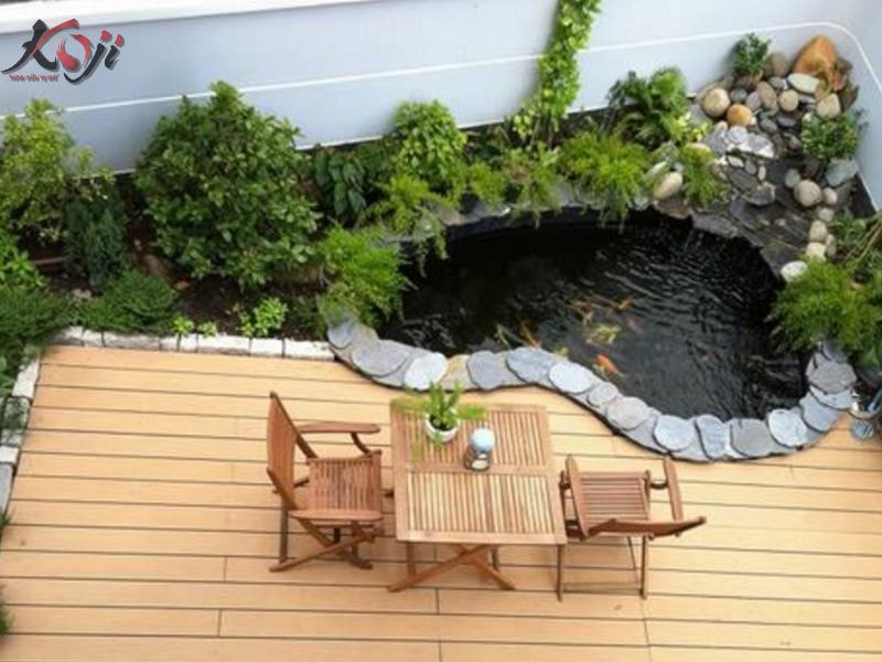 báo giá thi công hồ cá Koi ngoài trời