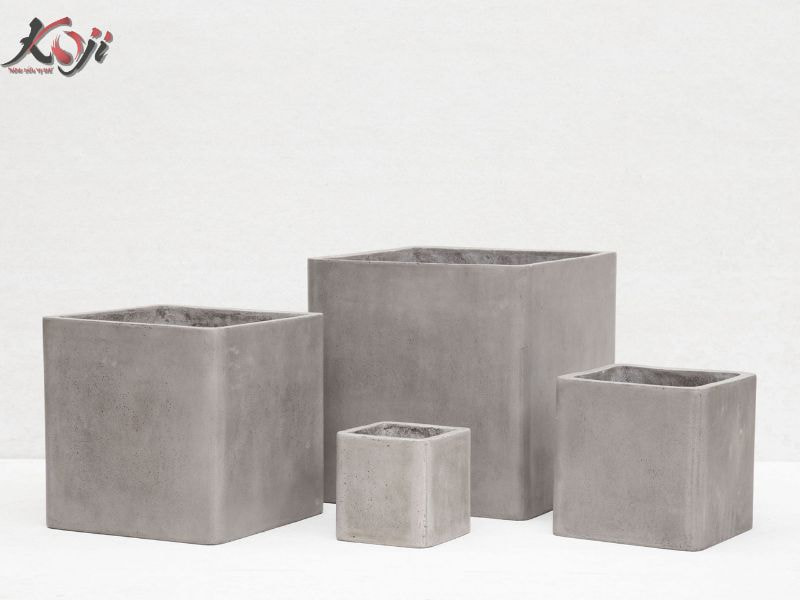 chậu xi măng nuôi cá Koi