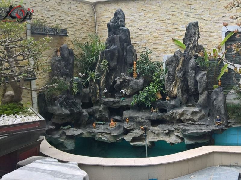 mẫu hòn non bộ ngoài trời