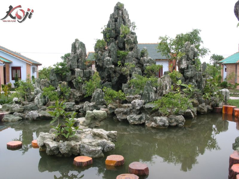 mẫu hòn non bộ ngoài trời