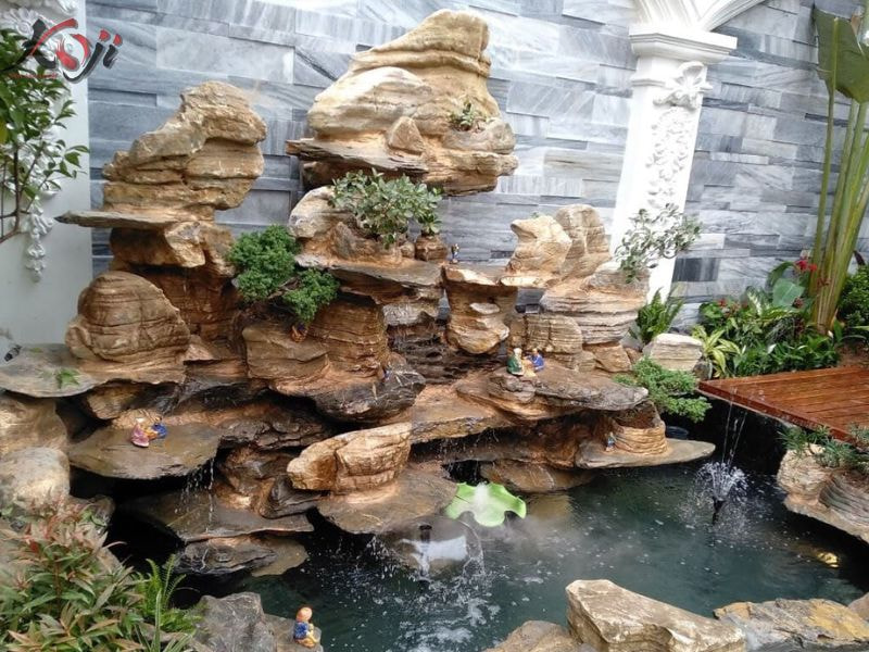 mẫu hòn non bộ ngoài trời