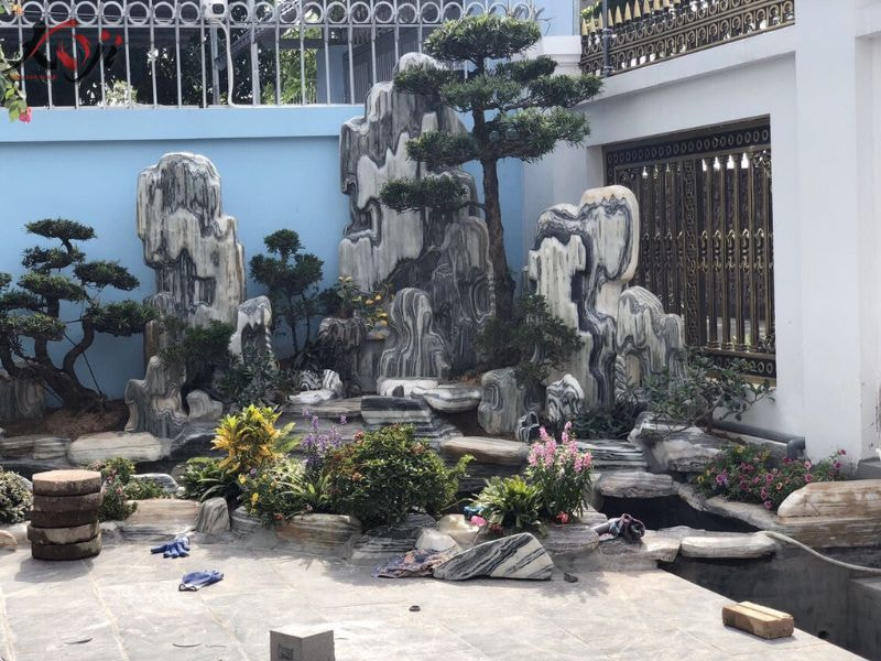 mẫu hòn non bộ ngoài trời