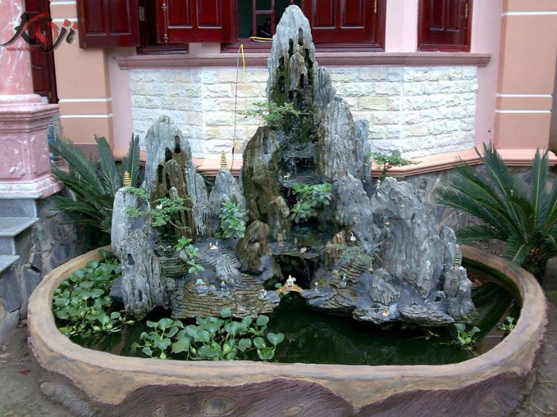 mẫu hòn non bộ ngoài trời