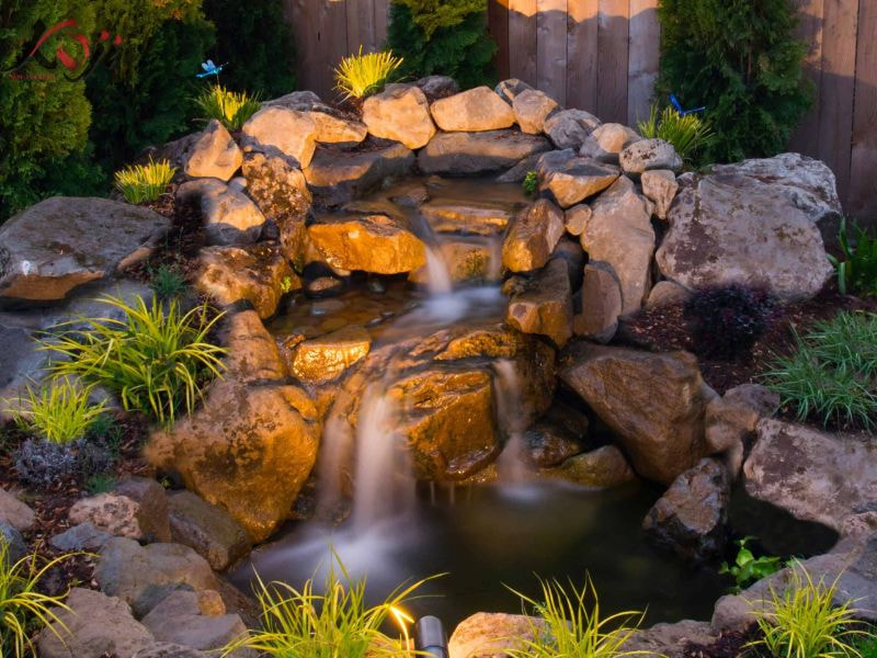 mẫu hòn non bộ ngoài trời