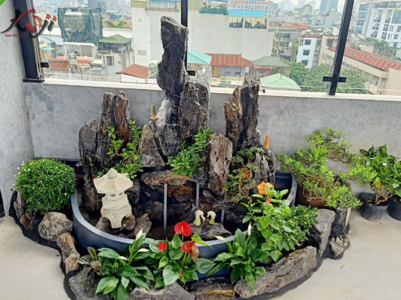 mẫu hòn non bộ ngoài trời