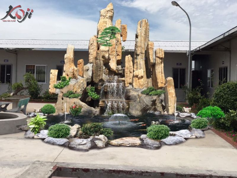 mẫu hòn non bộ ngoài trời