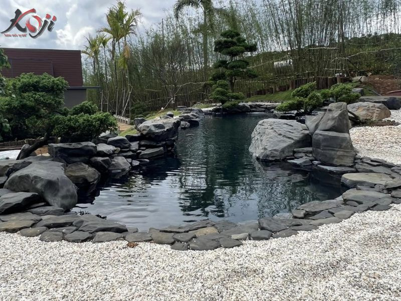 hồ cá trước nhà