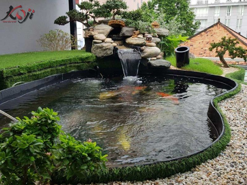 hồ cá koi xi măng