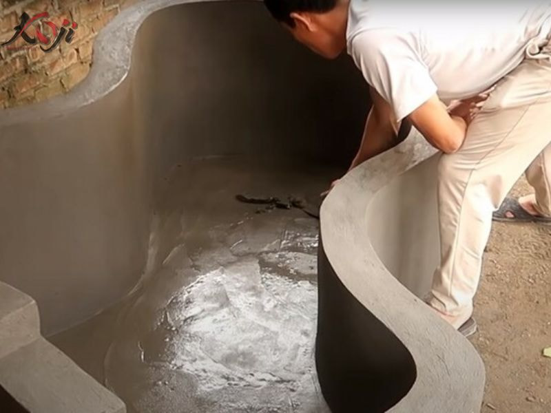 hồ cá koi xi măng