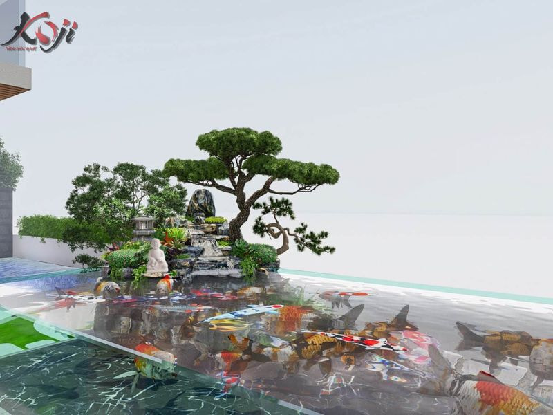 mẫu hồ cá đẹp trong nhà