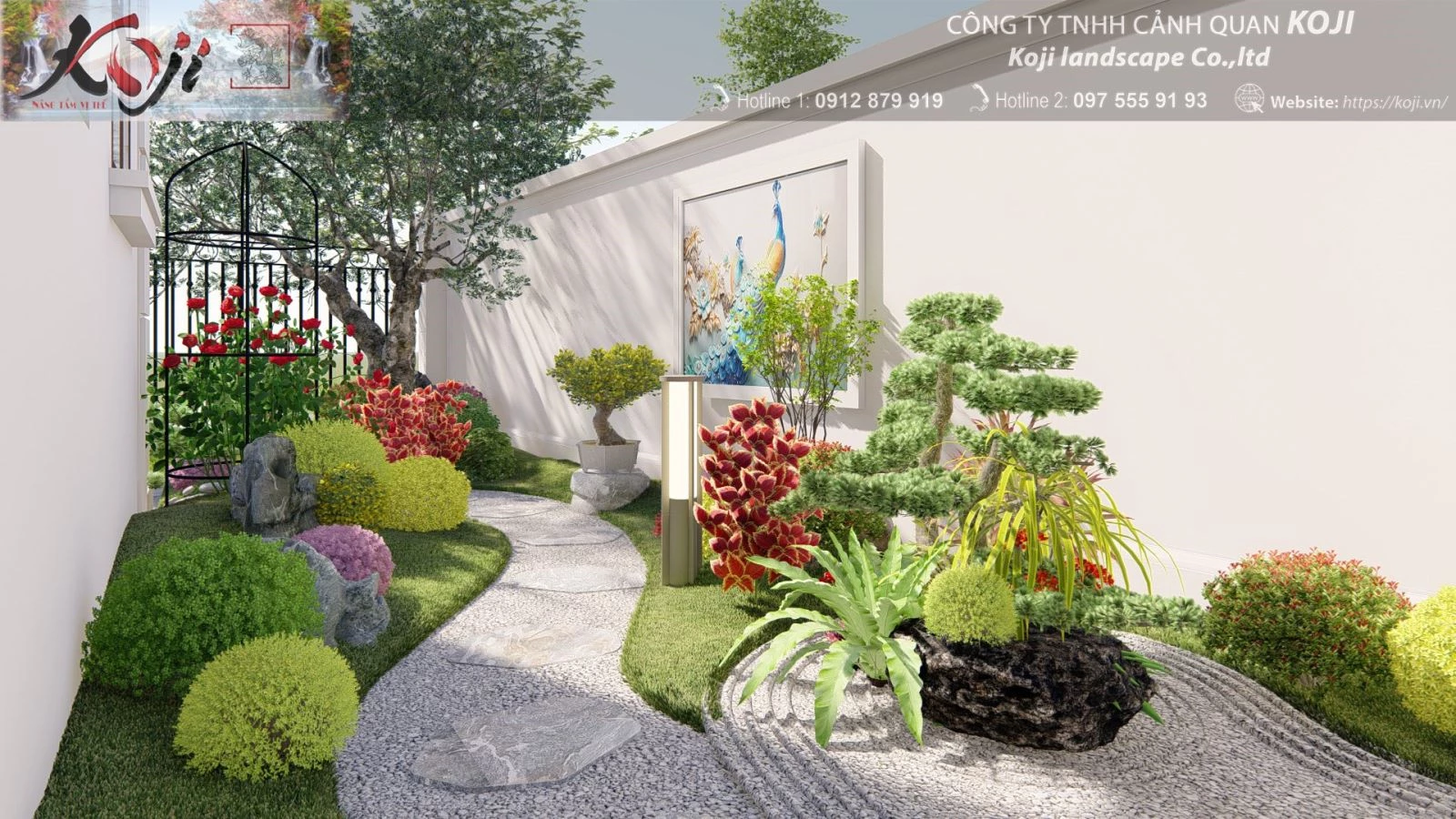 Gợi ý thiết kế sân vườn bên hông nhà tạo điểm nhấn ấn tượng