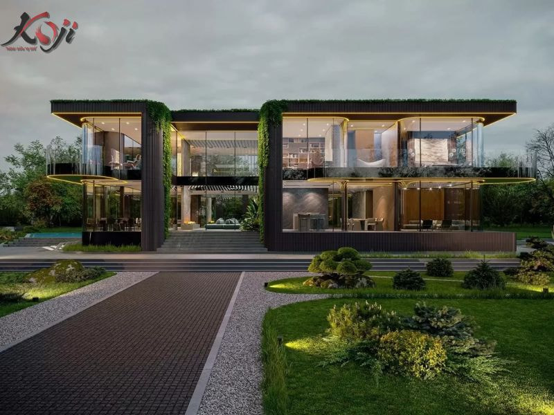 thiết kế nhà vườn 1000m2