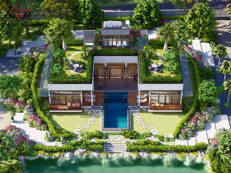 thiết kế nhà vườn 1000m2