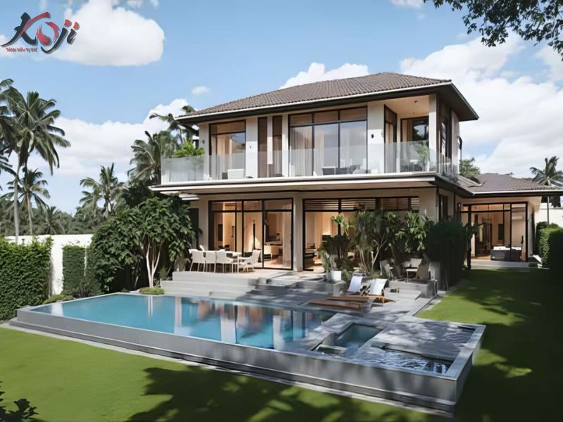 thiết kế nhà vườn 1000m2