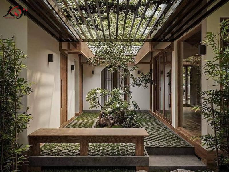 Thiết kế sân vườn nhà ống